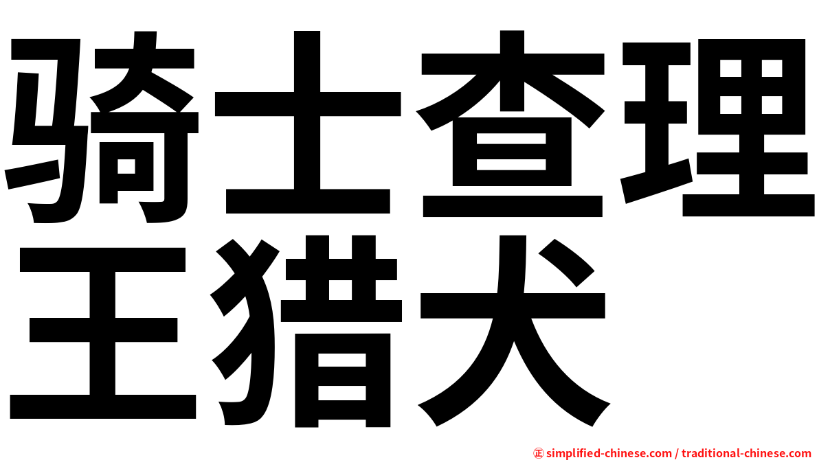 骑士查理王猎犬