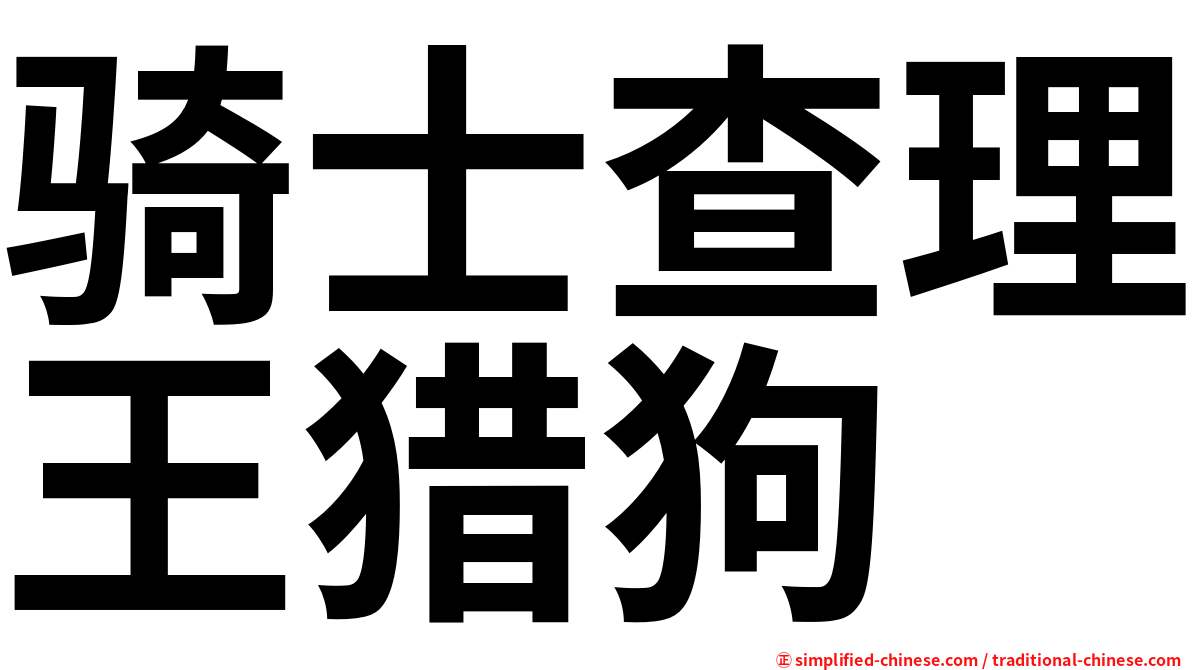 骑士查理王猎狗
