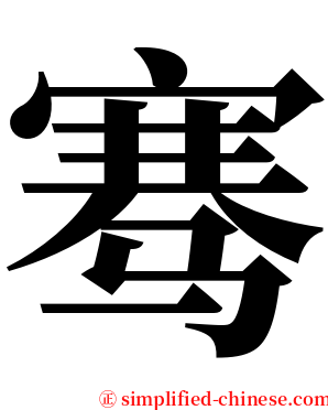 骞 serif font
