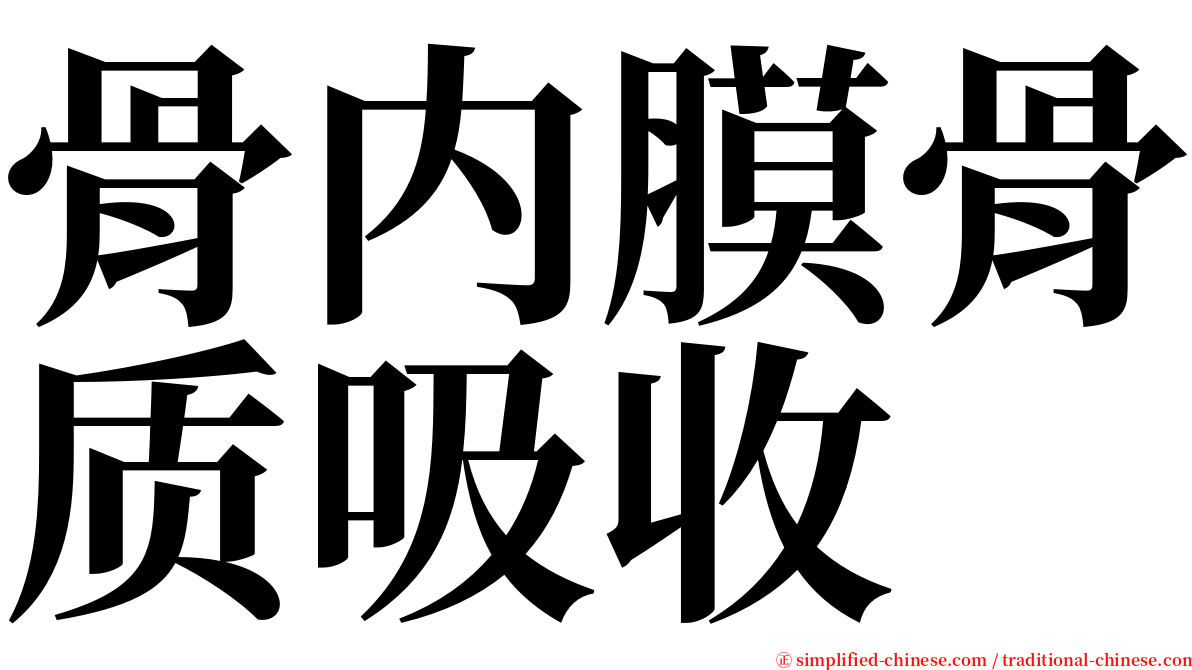 骨内膜骨质吸收 serif font