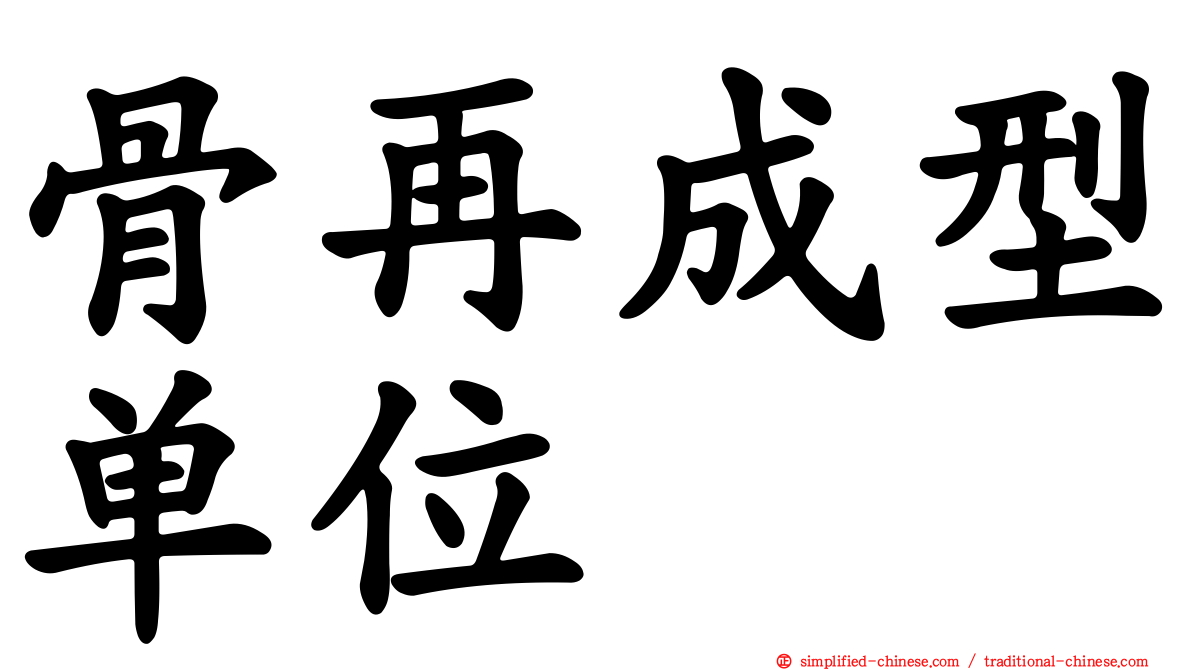 骨再成型单位