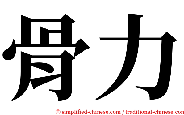 骨力 serif font