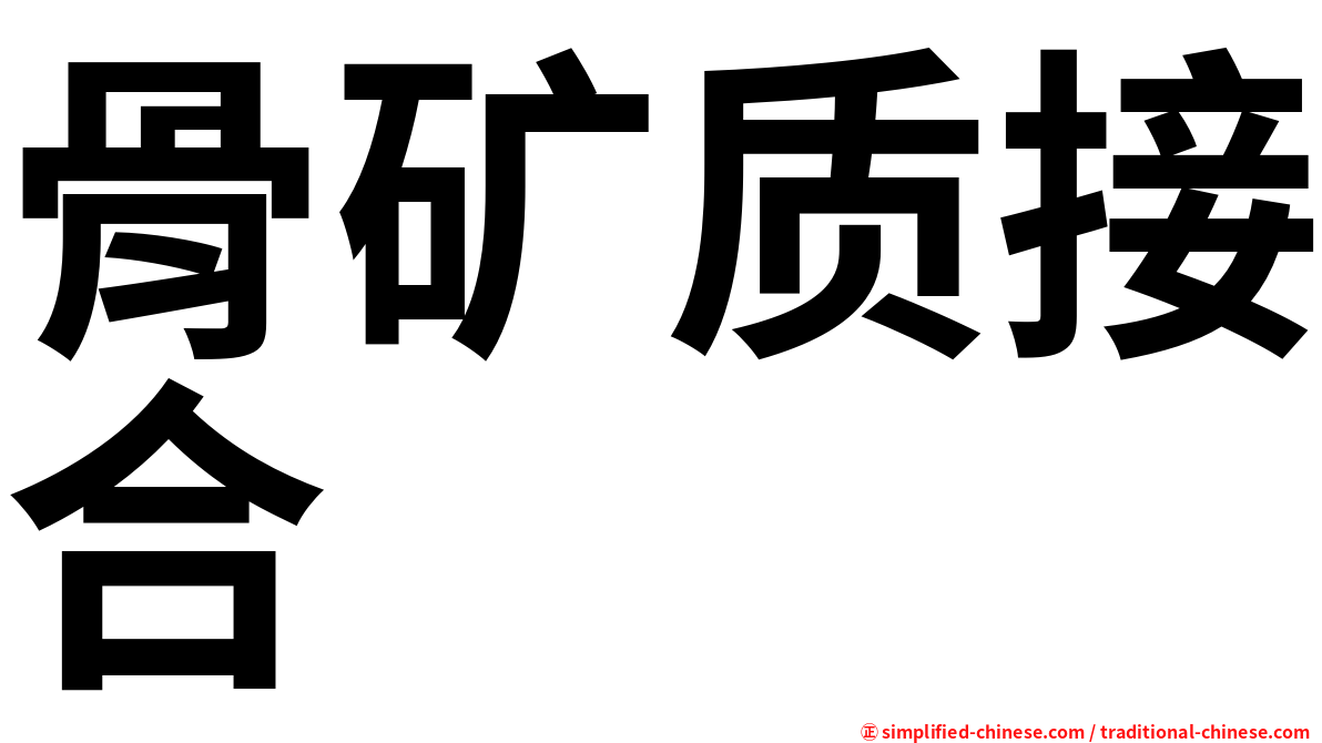 骨矿质接合