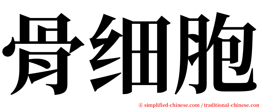 骨细胞 serif font