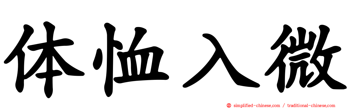 体恤入微