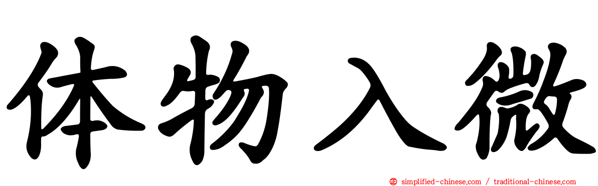 体物入微