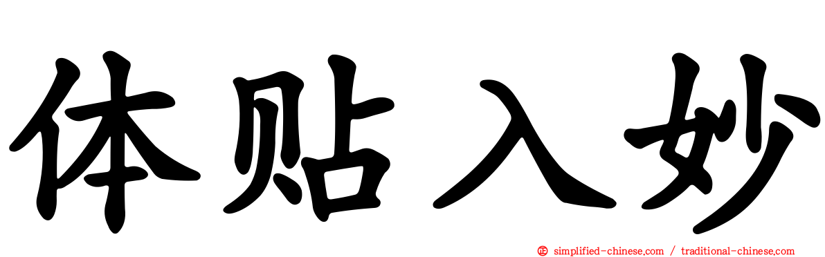 体贴入妙