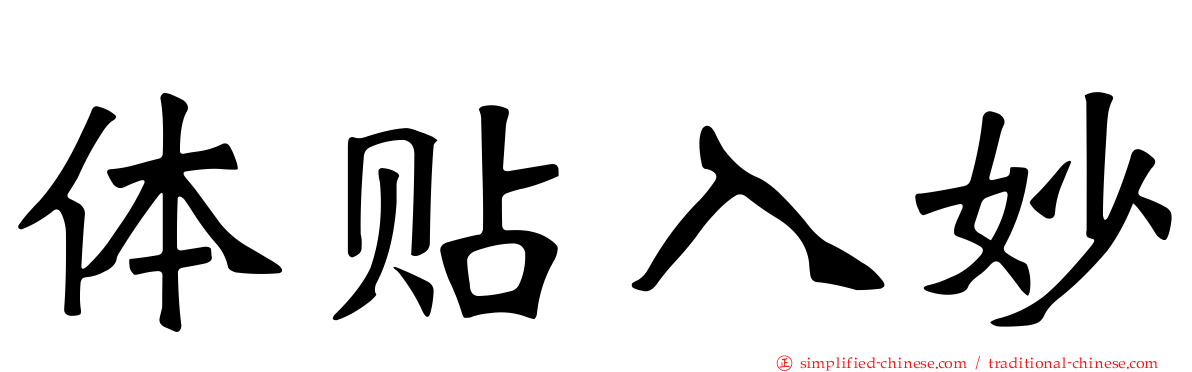 体贴入妙