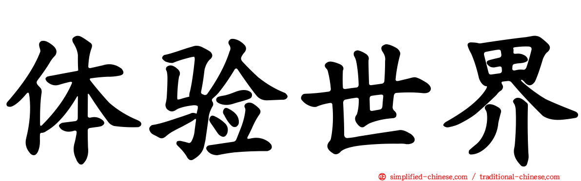 体验世界
