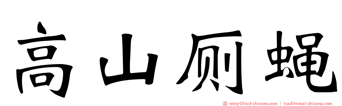 高山厕蝇