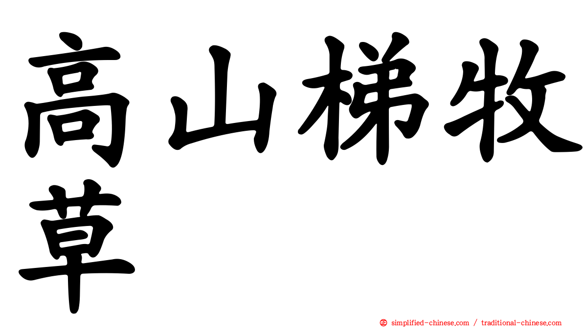 高山梯牧草