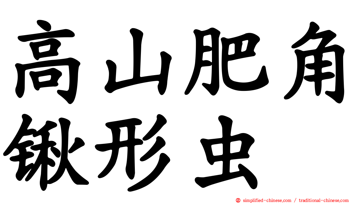 高山肥角锹形虫
