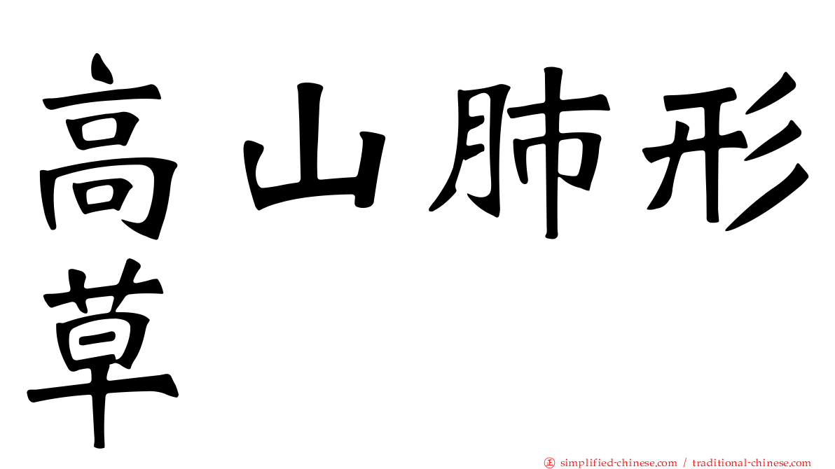 高山肺形草