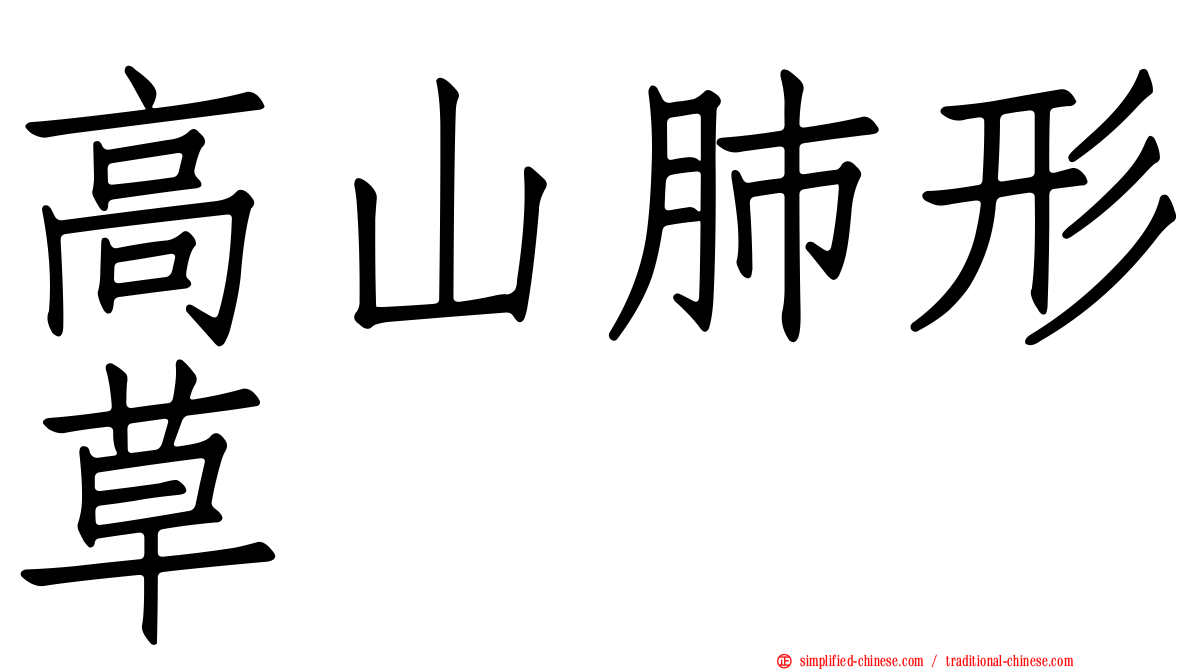 高山肺形草