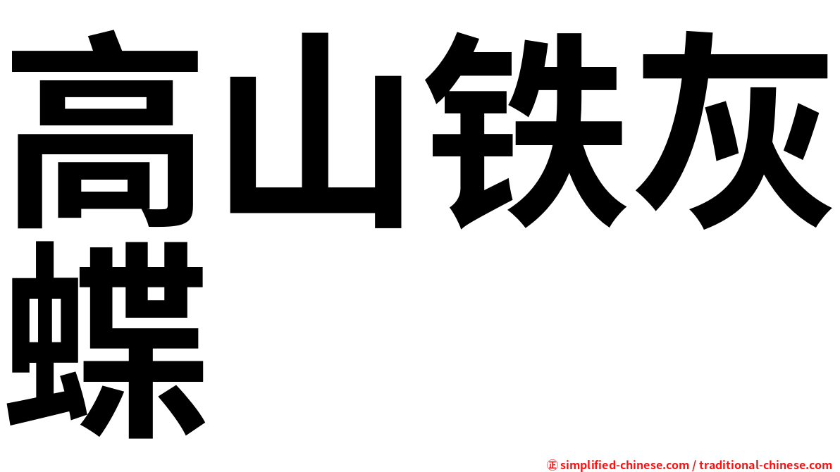 高山铁灰蝶