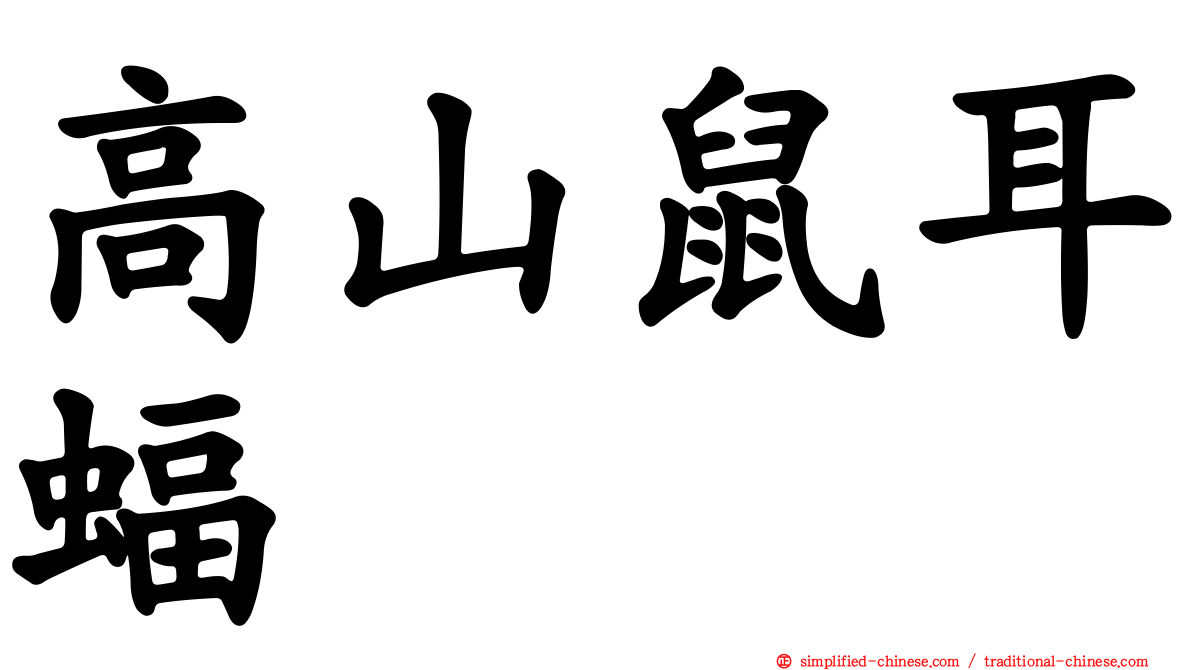 高山鼠耳蝠