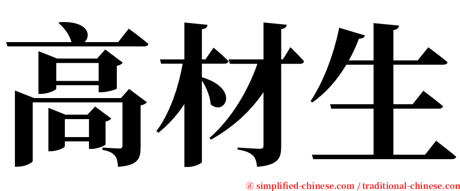 高材生 serif font