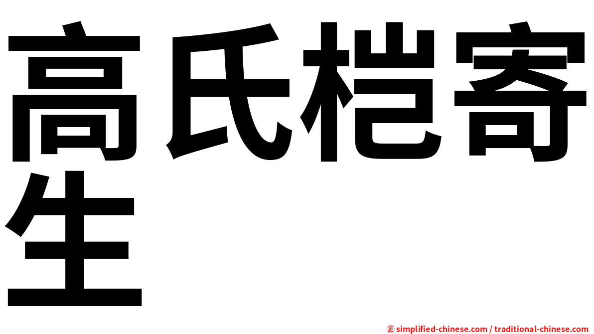 高氏桤寄生