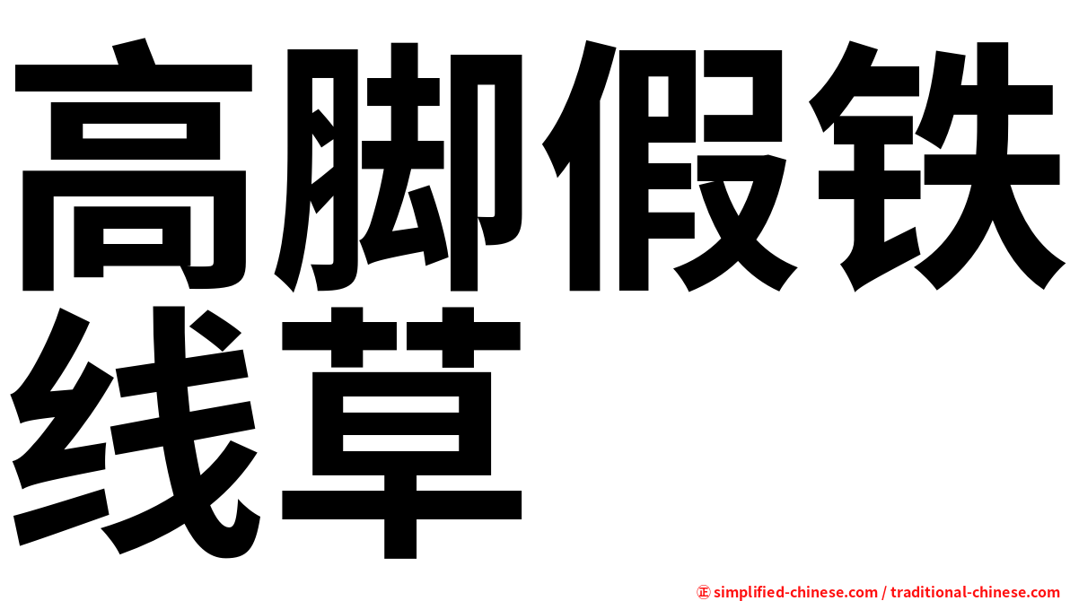 高脚假铁线草