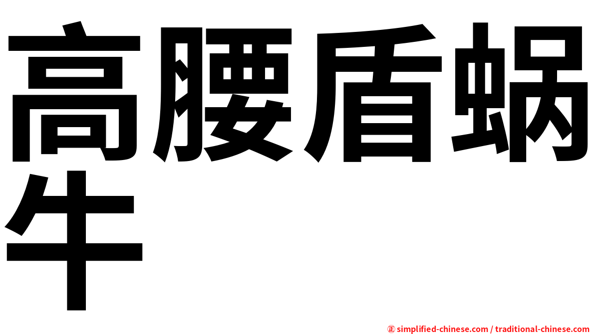 高腰盾蜗牛