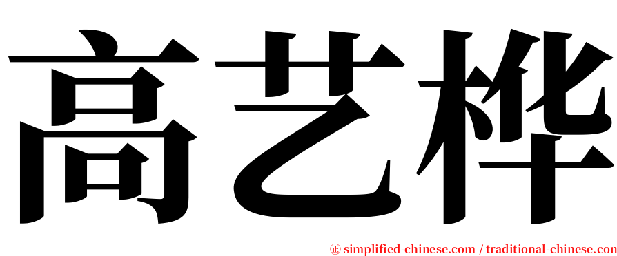 高艺桦 serif font