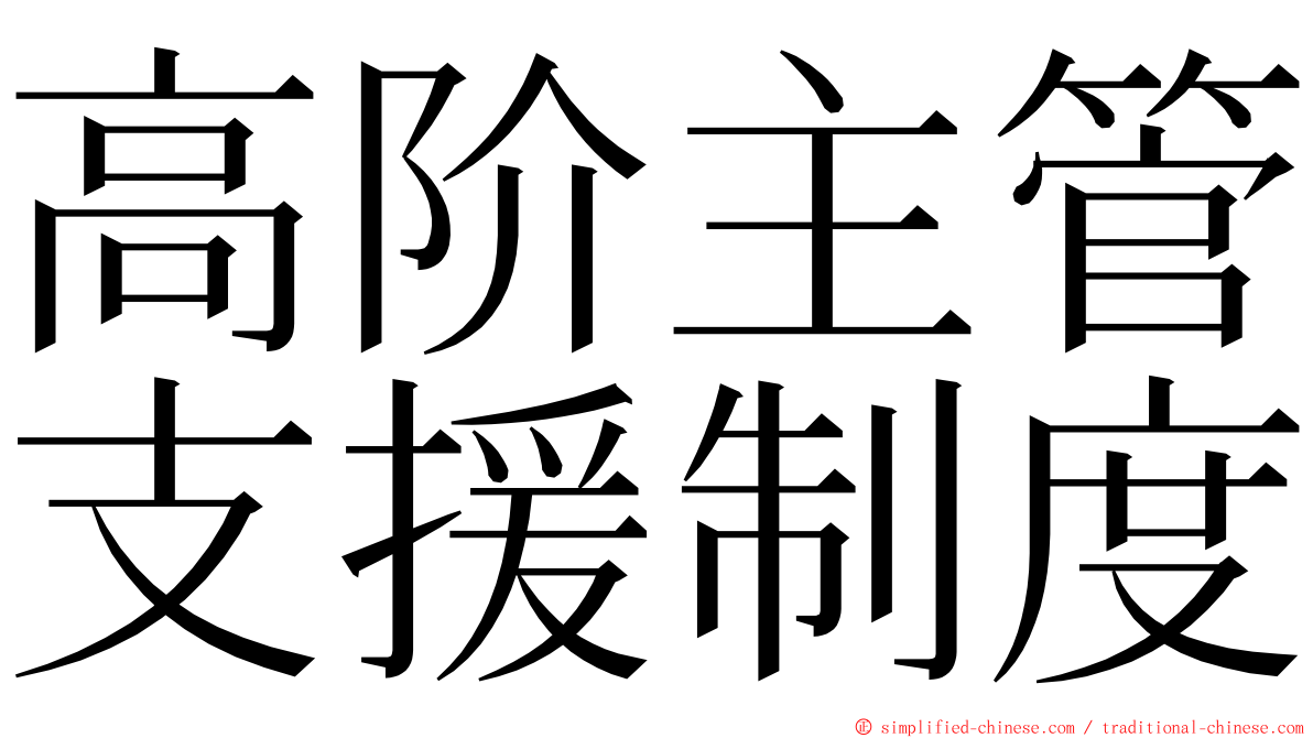 高阶主管支援制度 ming font