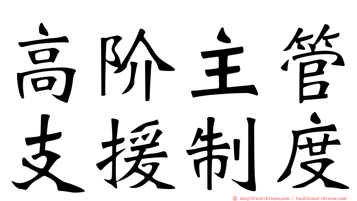高阶主管支援制度