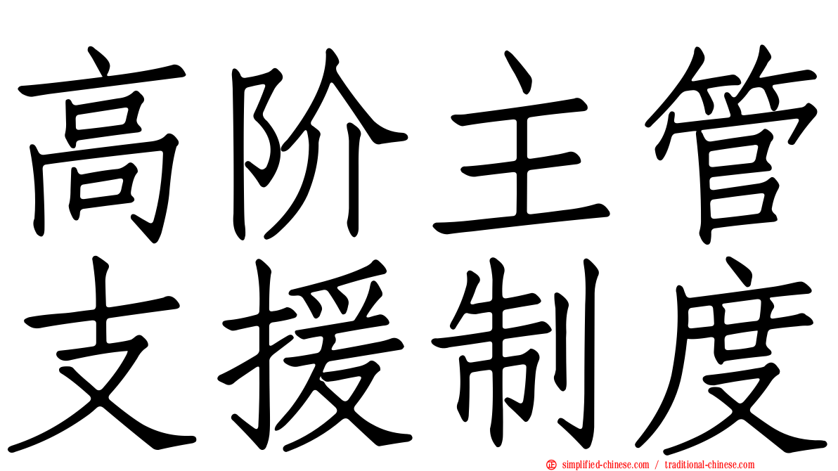 高阶主管支援制度