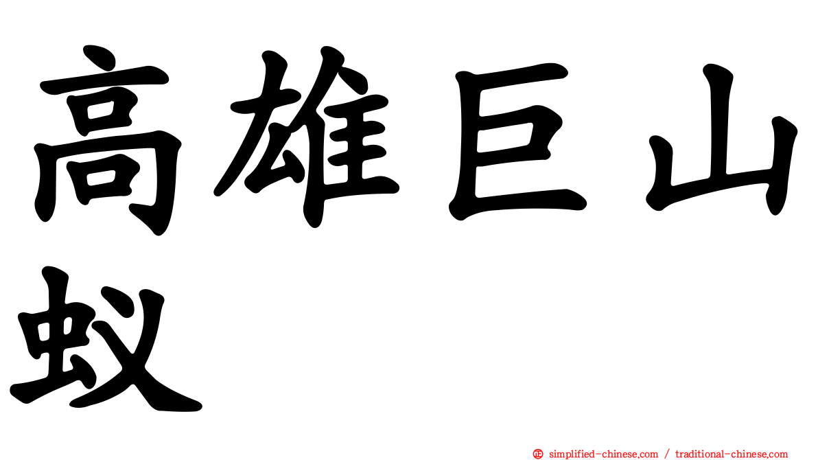 高雄巨山蚁