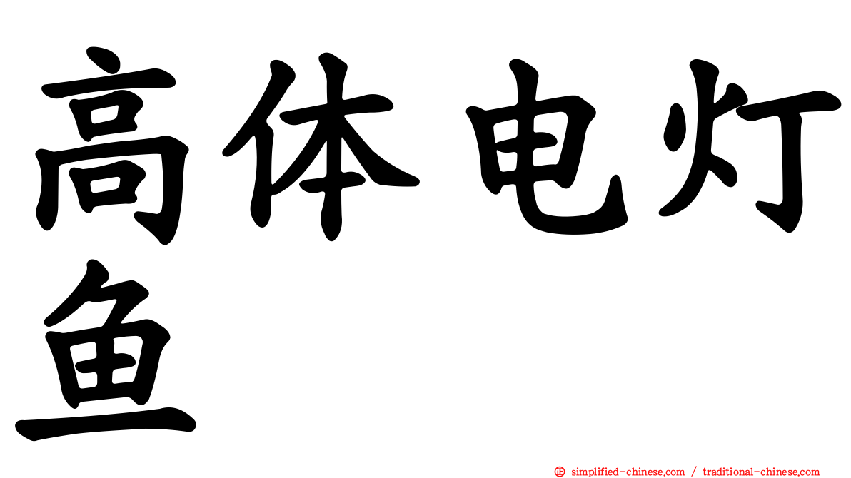 高体电灯鱼