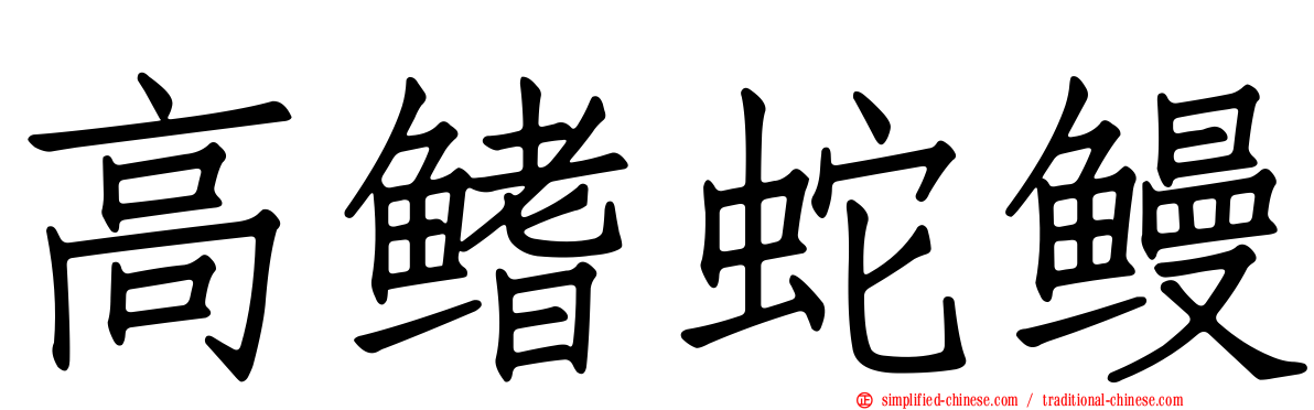 高鳍蛇鳗