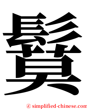 鬕 serif font