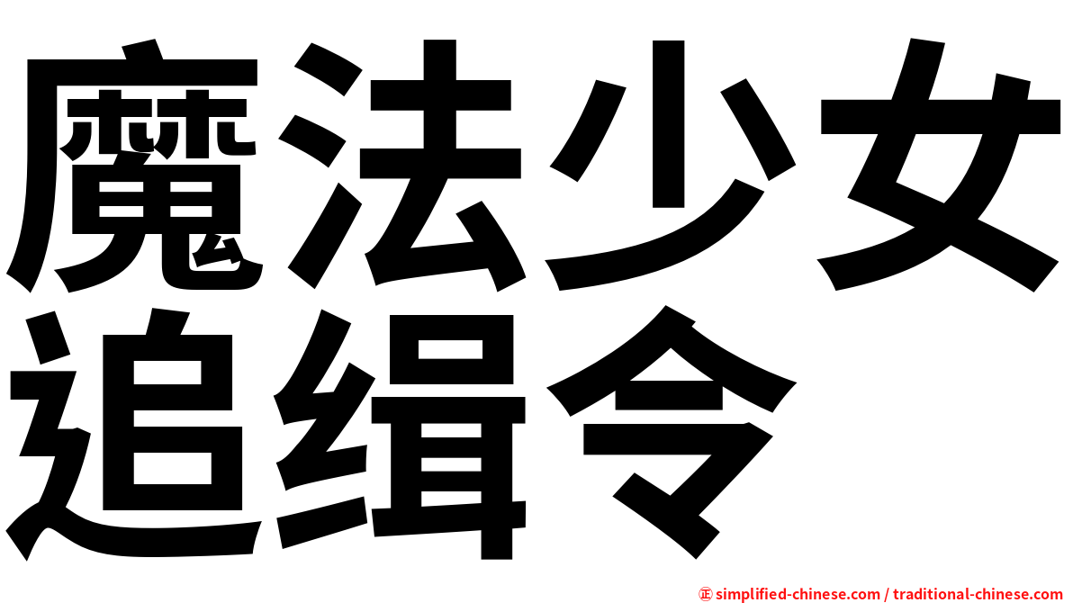 魔法少女追缉令