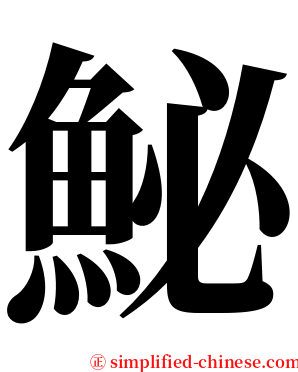 鮅 serif font