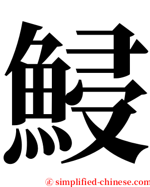鮼 serif font