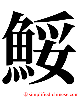 鮾 serif font
