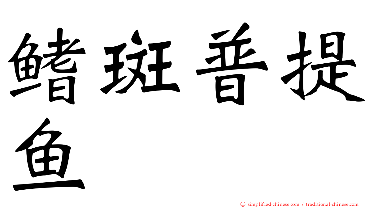 鳍斑普提鱼