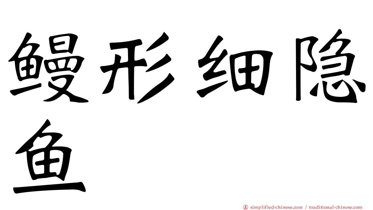 鳗形细隐鱼
