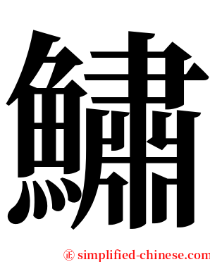 鱐 serif font