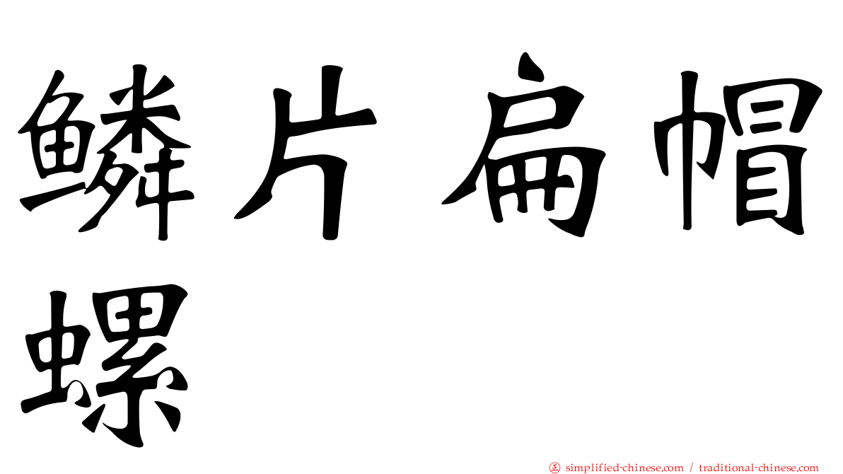 鳞片扁帽螺