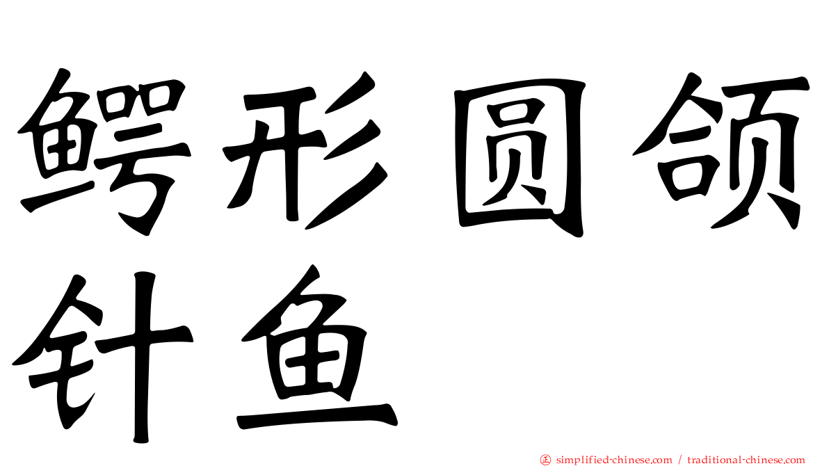 鳄形圆颌针鱼