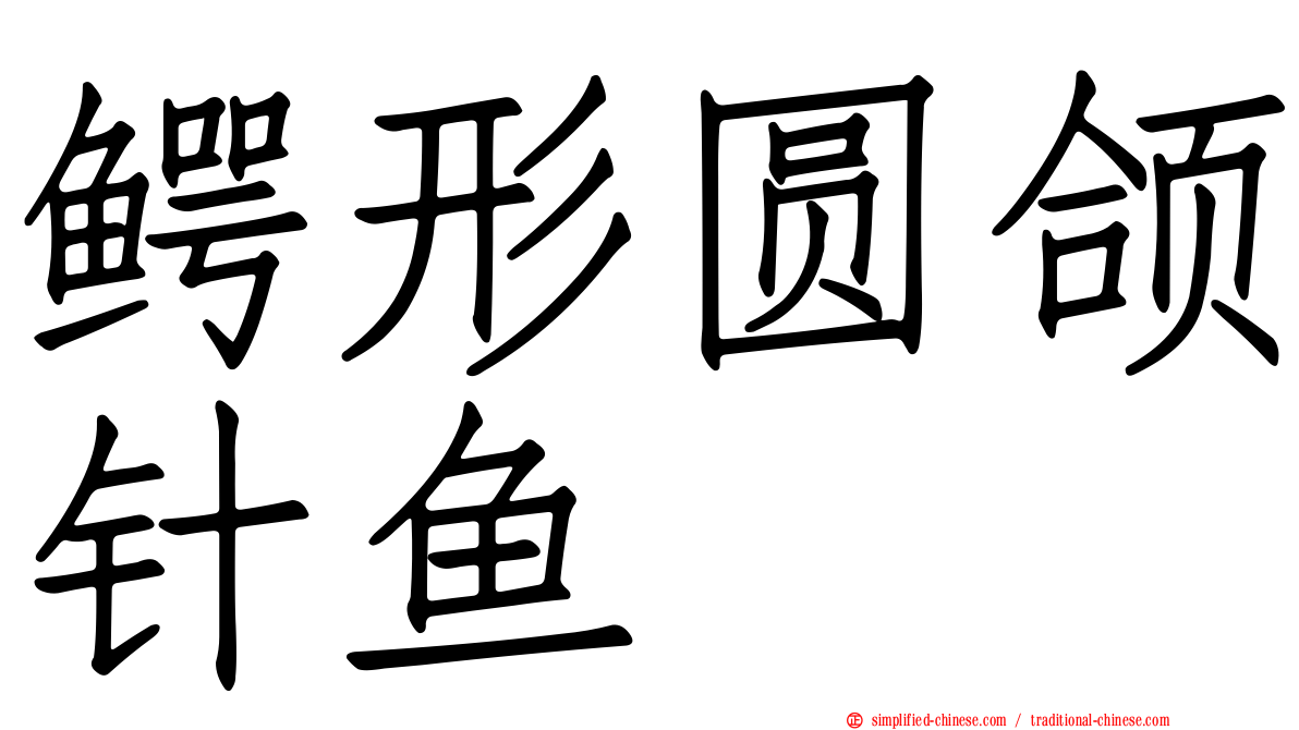 鳄形圆颌针鱼