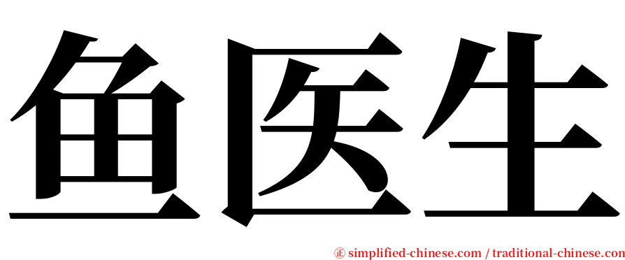 鱼医生 serif font