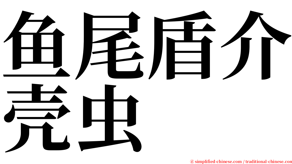 鱼尾盾介壳虫 serif font