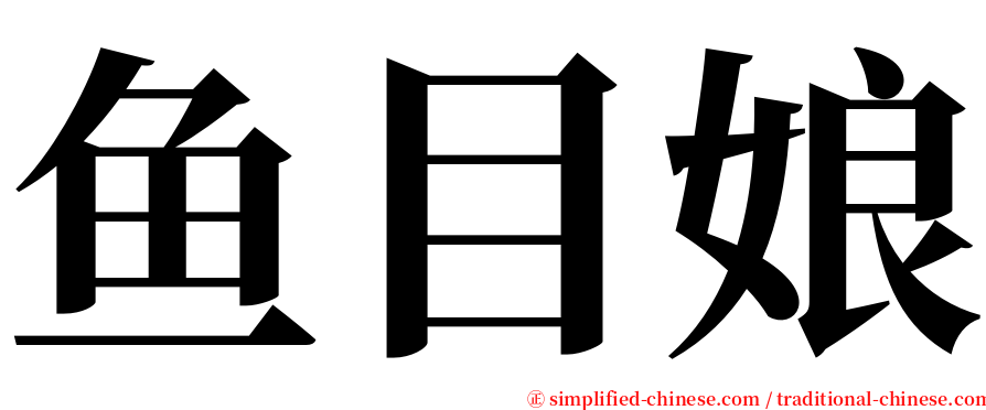 鱼目娘 serif font