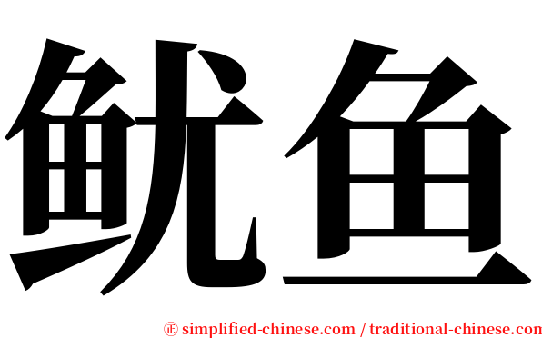 鱿鱼 serif font