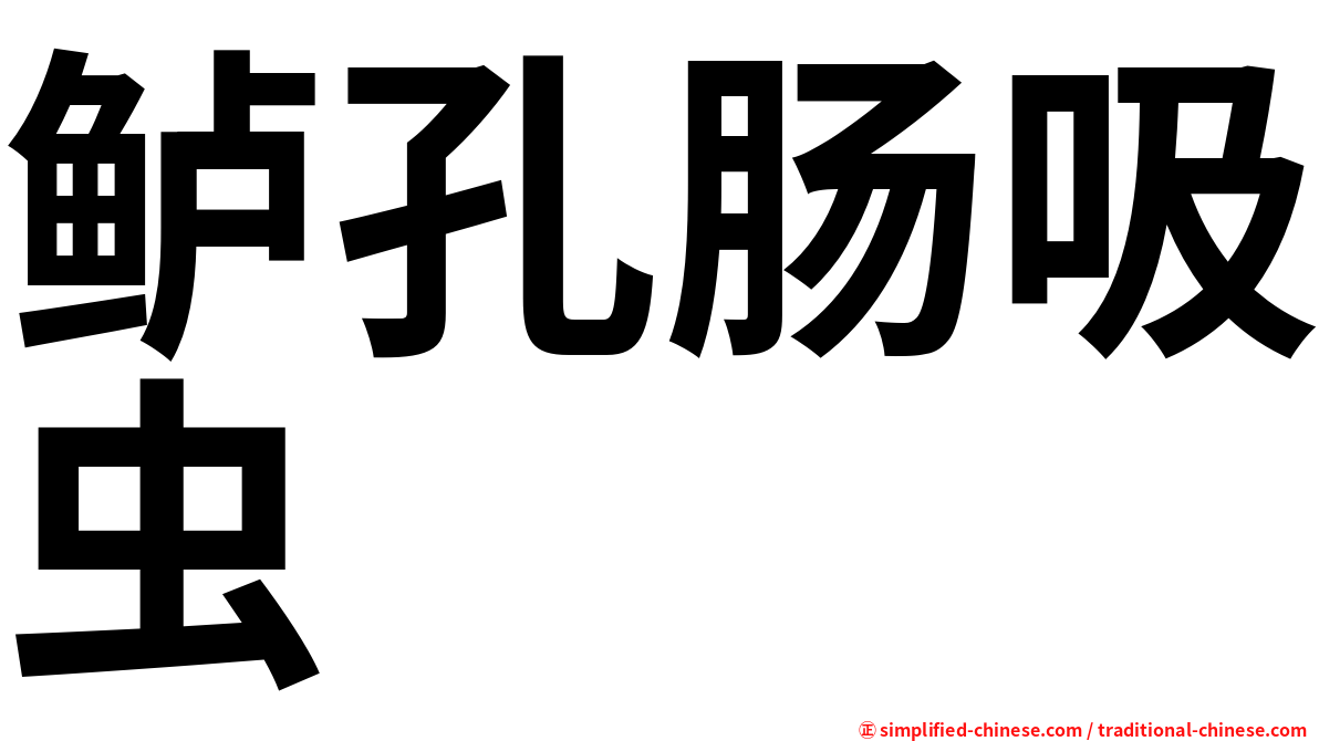 鲈孔肠吸虫