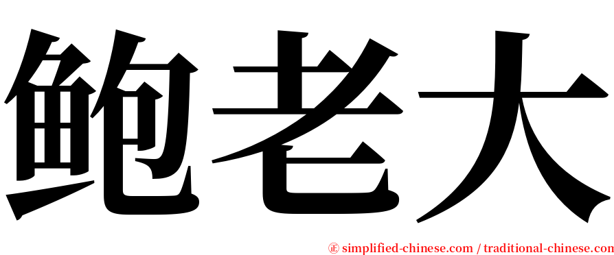 鲍老大 serif font
