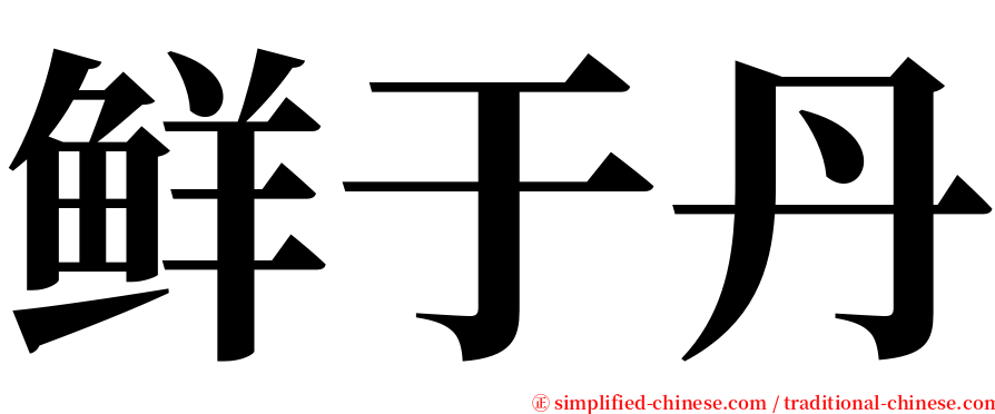 鲜于丹 serif font