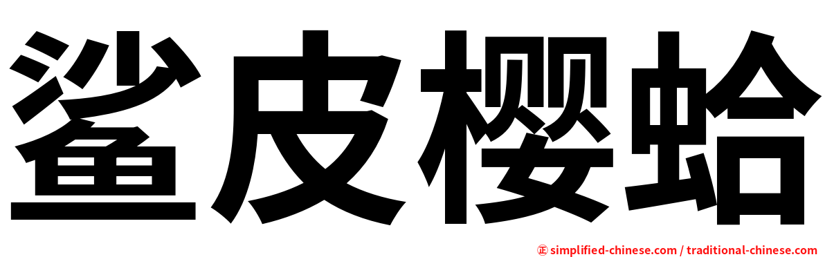 鲨皮樱蛤